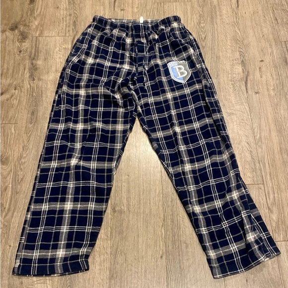 Bentley University Plaid Pajama Pants men’s small blue euc falcons college PJ’s - Picture 5 of 8